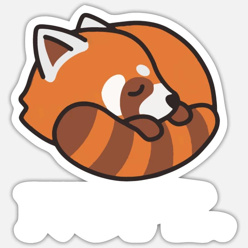 Red Panda - Sticker size S (10 x 10 cm) - white matte