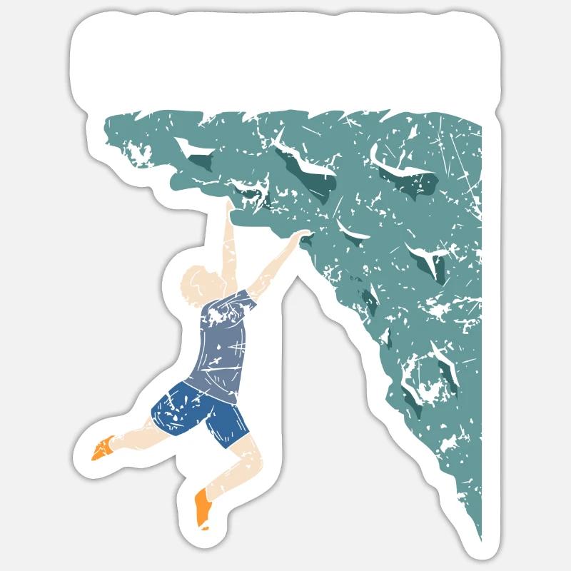 Climbing Climbing Climber Climber - Sticker size S (10 x 10 cm) - white matte