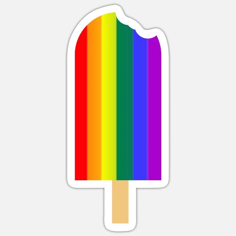 Gay Pride Geschenk - Sticker Größe S (10 x 10 cm) - Mattweiß