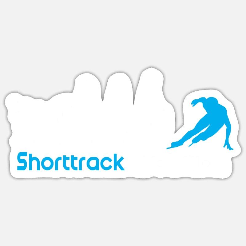 Shorttrack Evolution - Sticker size S (10 x 10 cm) - white matte