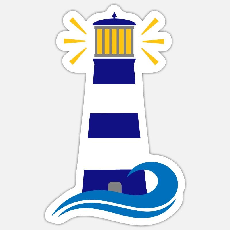 lighthouse - Sticker size S (10 x 10 cm) - white matte