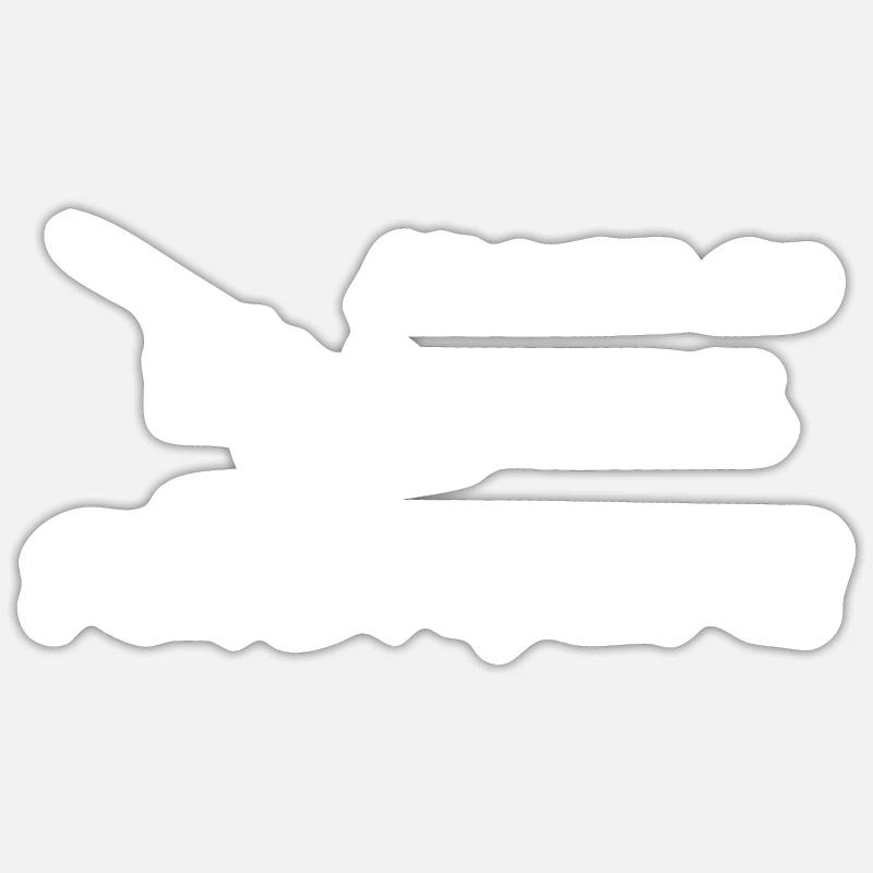 Not so deep, Rüdiger - German meme plane Sticker size S (10 x 10 cm)