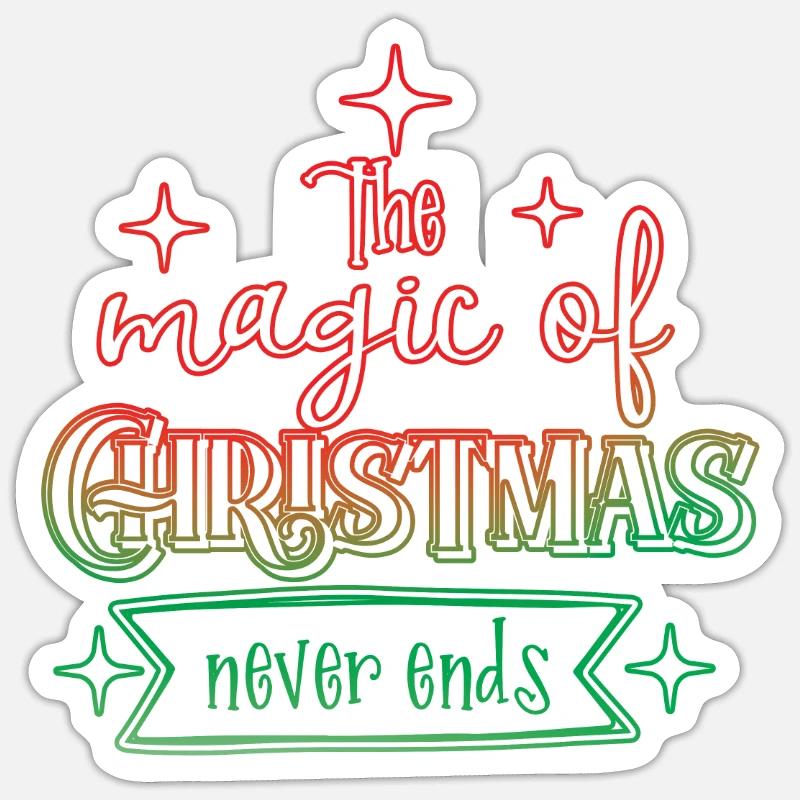 Noël - Sticker taille S (10 x 10 cm) - blanc mat