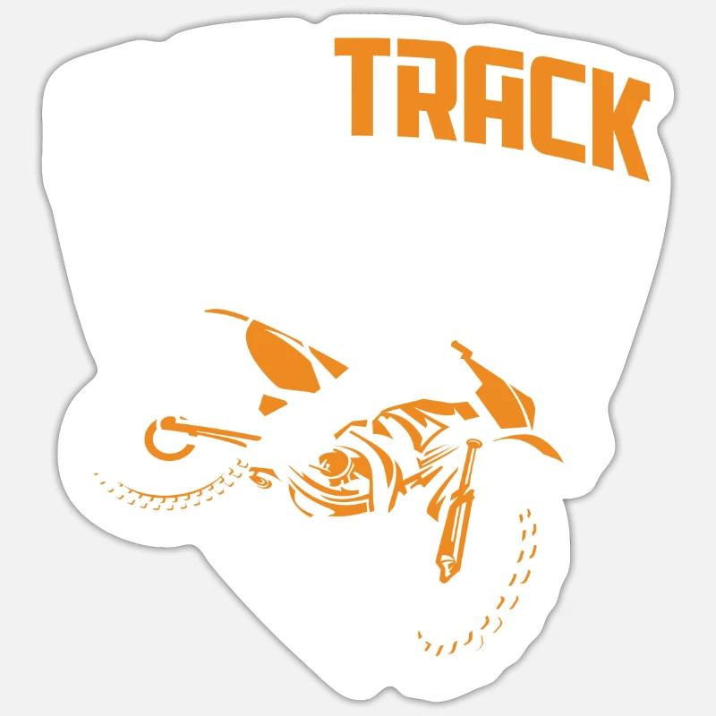 Flat Track - Sticker size S (10 x 10 cm) - white matte