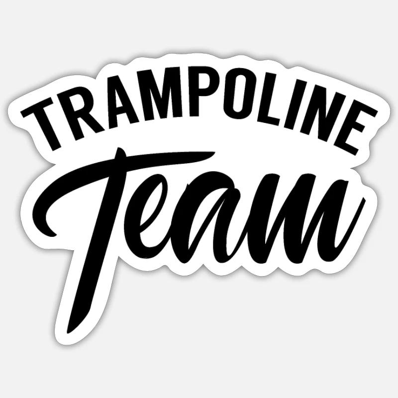 Trampolin springen - Sticker size S (10 x 10 cm) - white matte
