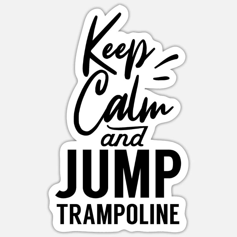 Trampoline jumping - Sticker size S (10 x 10 cm) - white matte