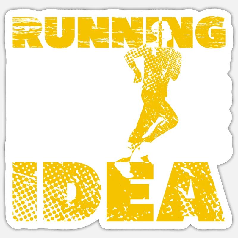 course - Sticker taille S (10 x 10 cm) - blanc mat