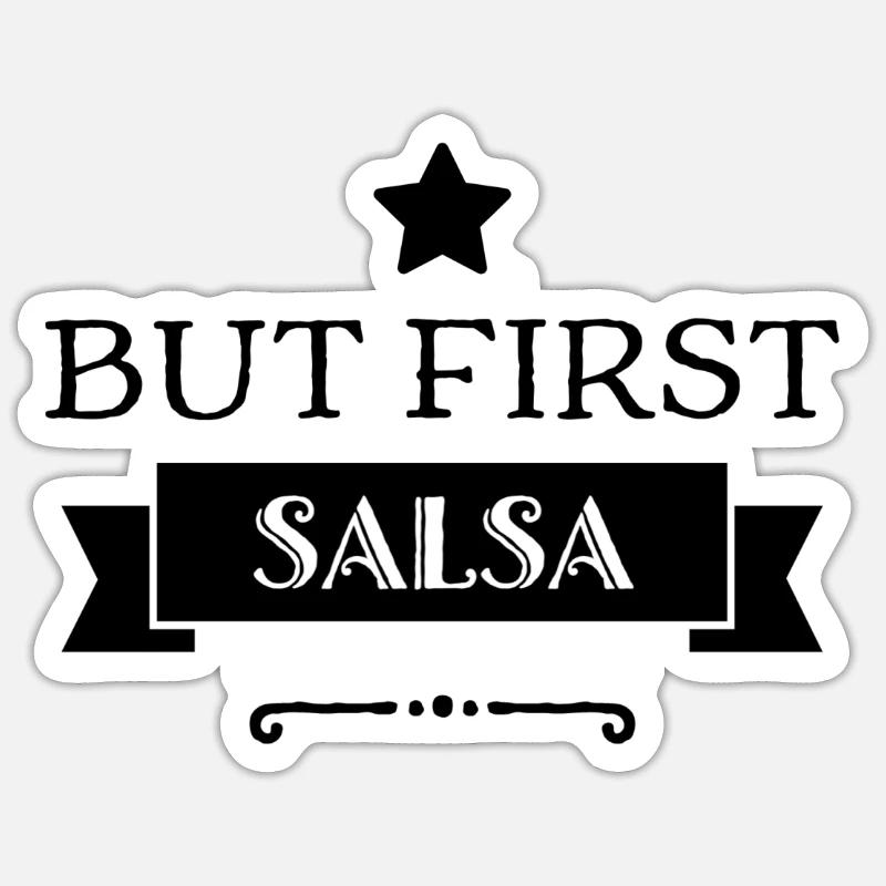 salsa - Sticker taille S (10 x 10 cm) - blanc mat