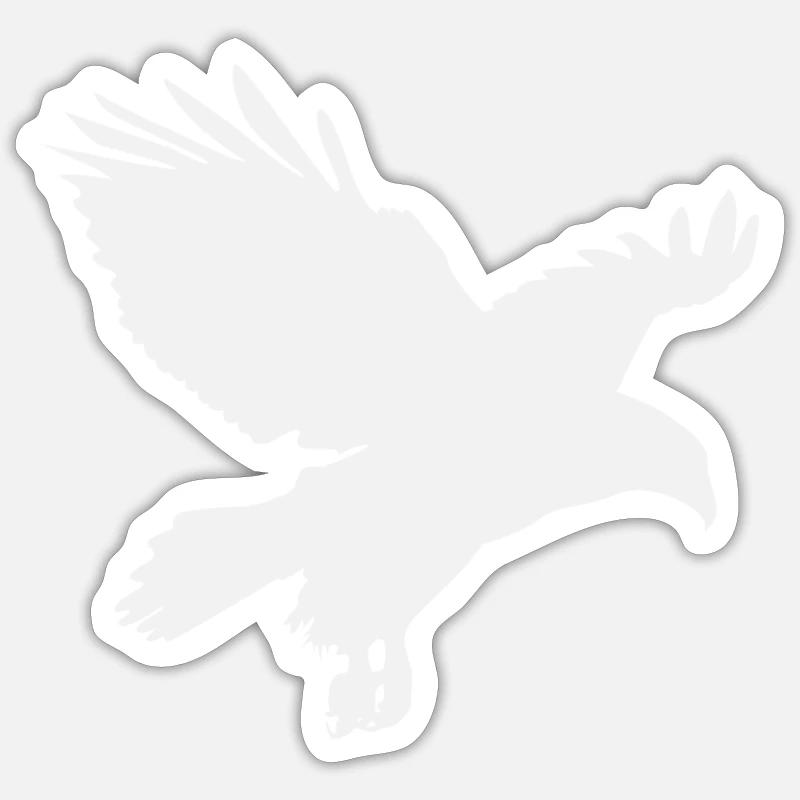 Aigle aigle - Sticker taille S (10 x 10 cm) - blanc mat