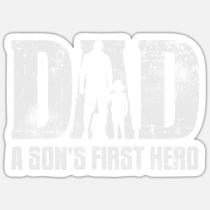 papa - Sticker taille S (10 x 10 cm) - blanc mat