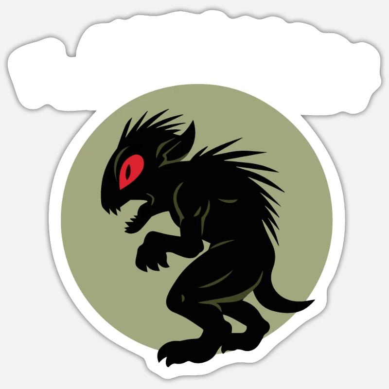 El Chupacabra - Sticker size S (10 x 10 cm) - white matte
