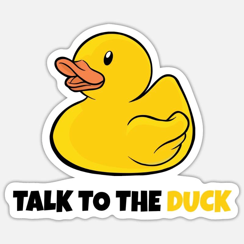 Programmierer Gummiente Debugging Sticker Größe S (10 x 10 cm)