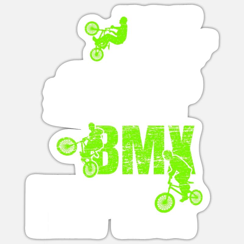 BMX - Sticker taille S (10 x 10 cm) - blanc mat