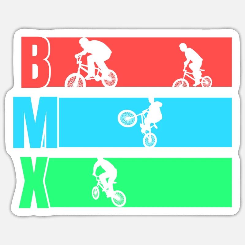 BMX - Sticker size S (10 x 10 cm) - white matte