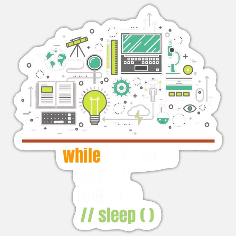 programmer - Sticker size S (10 x 10 cm) - white matte