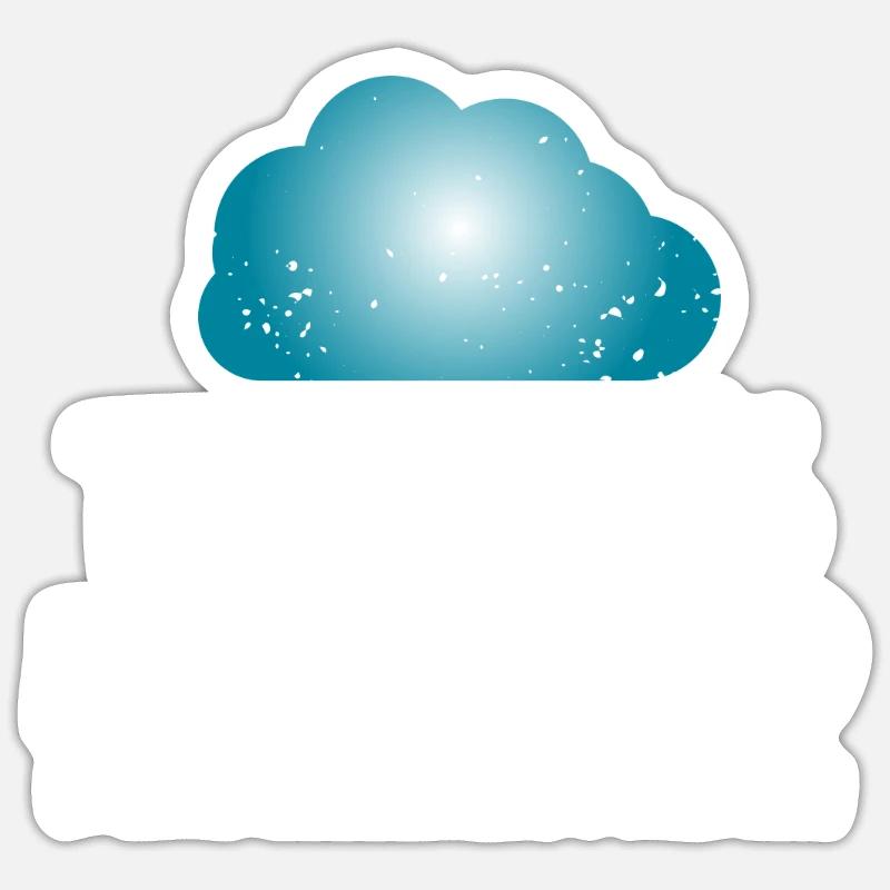 No cloud computer humor programmer Sticker size S (10 x 10 cm)