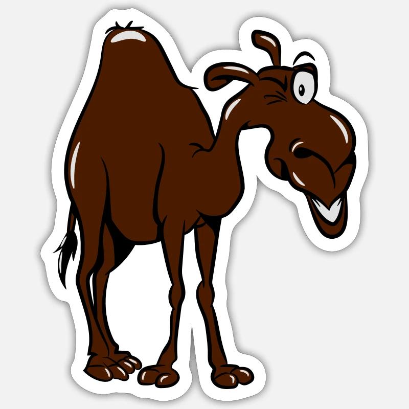 Kamel - Sticker Größe S (10 x 10 cm) - Mattweiß