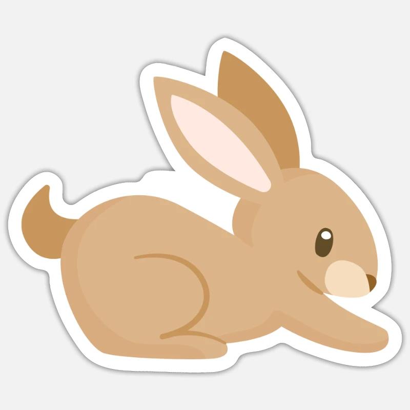 Hare - Sticker size S (10 x 10 cm) - white matte