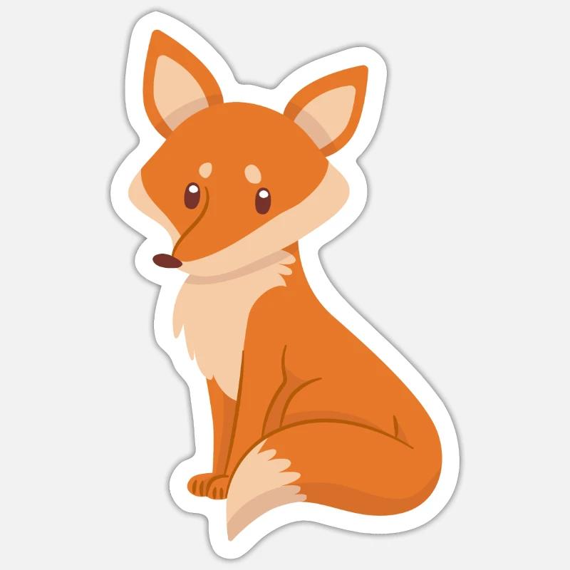 Fox - Sticker size S (10 x 10 cm) - white matte