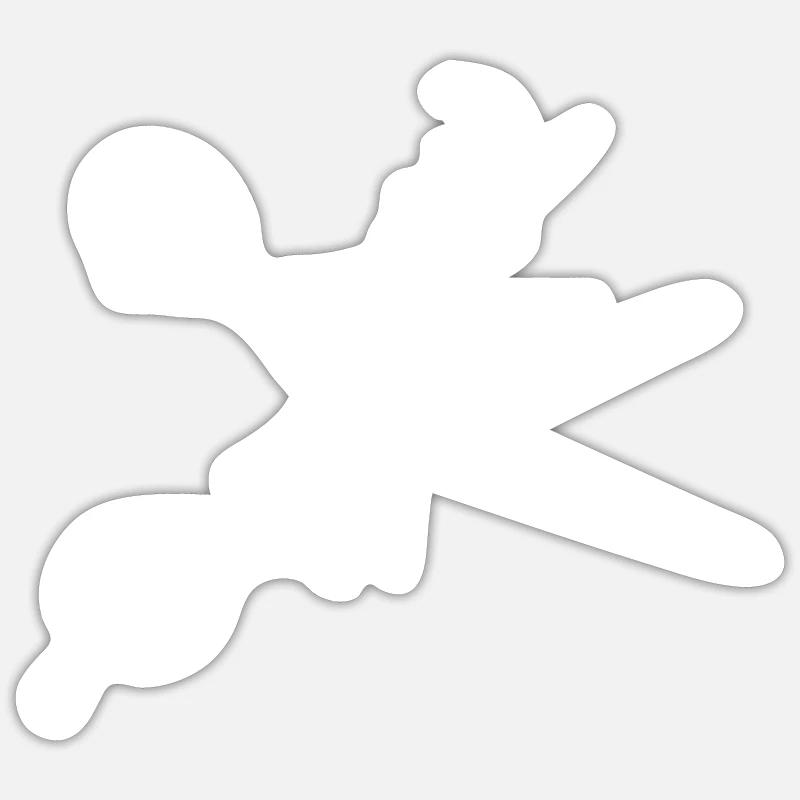 Coiffeuse sorcière Sticker taille S (10 x 10 cm)