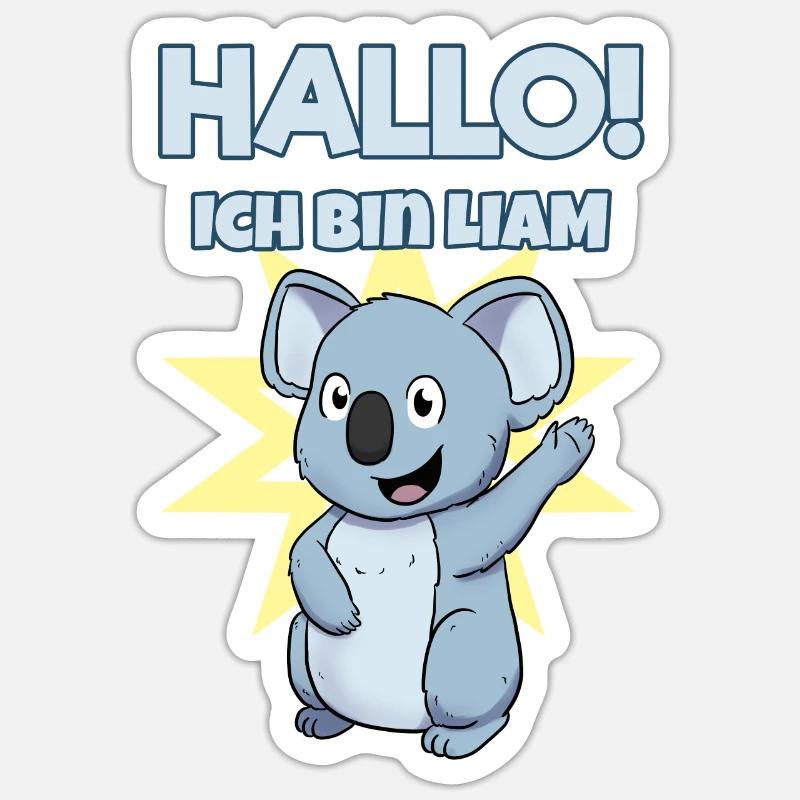 Liam - Sticker Größe S (10 x 10 cm) - Mattweiß