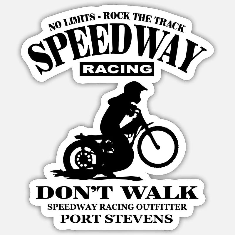Speedway - Sticker taille S (10 x 10 cm) - blanc mat