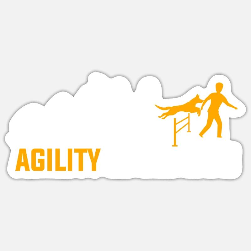 Agility Evolution - Sticker Größe S (10 x 10 cm) - Mattweiß