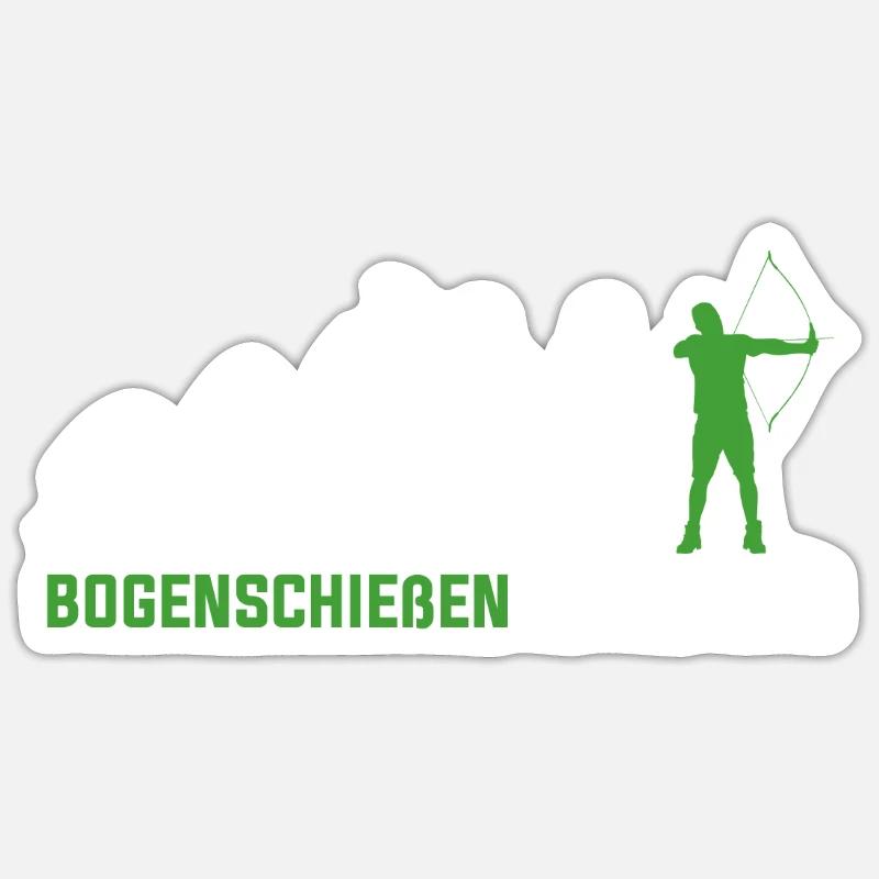 Bogenschießen Evolution Sticker Größe S (10 x 10 cm)