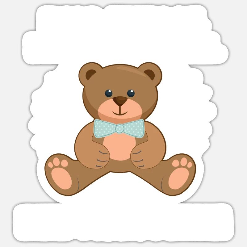 Halb Mensch halb Bärchen. Ich bin ein Märchen. Sticker Größe S (10 x 10 cm)