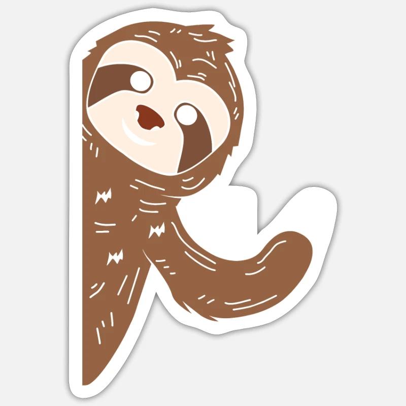 Sloth sloth - Sticker size S (10 x 10 cm) - white matte