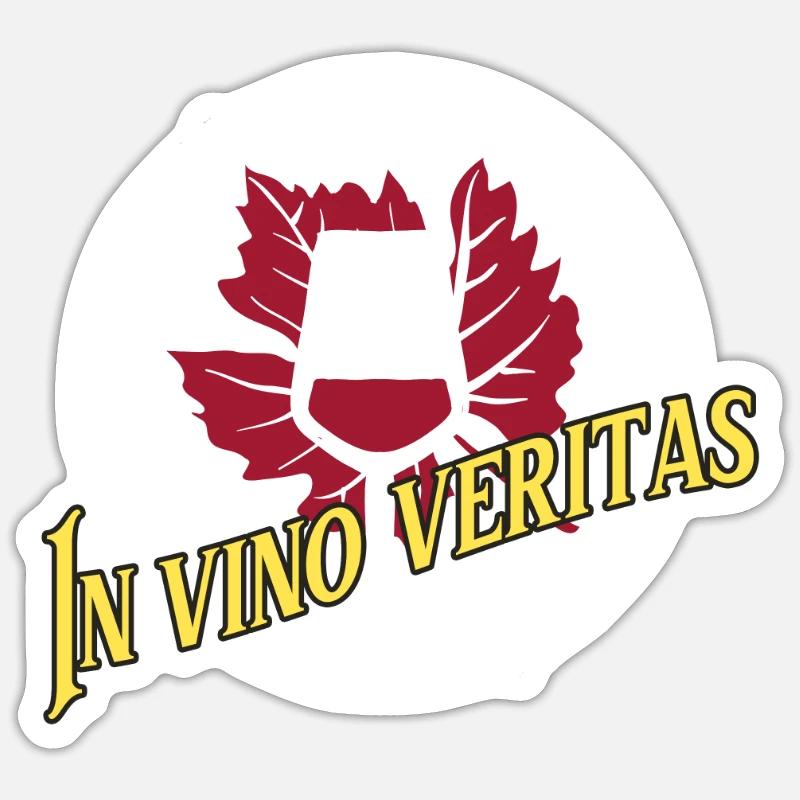 In vino veritas Sticker taille S (10 x 10 cm)