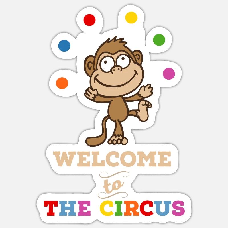 Cirque - Sticker taille S (10 x 10 cm) - blanc mat