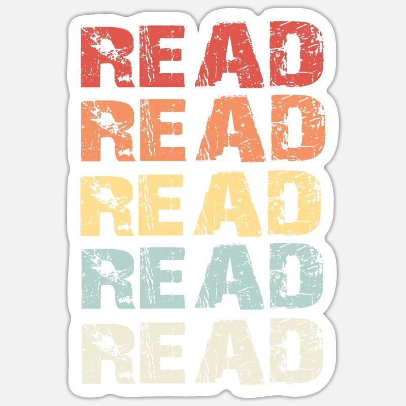 Read Read - Sticker size S (10 x 10 cm) - white matte