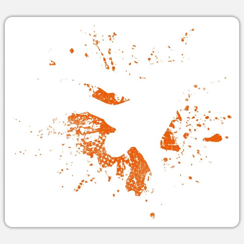 breakdancer - Sticker taille S (10 x 10 cm) - blanc mat