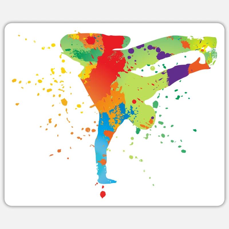 Breakdance - Sticker formato S (10 x 10 cm) - bianco opaco