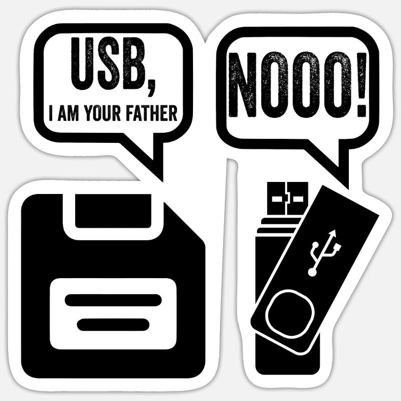 Informatik Informatiker Nerd Geek Witz Spruch Sticker Größe S (10 x 10 cm)