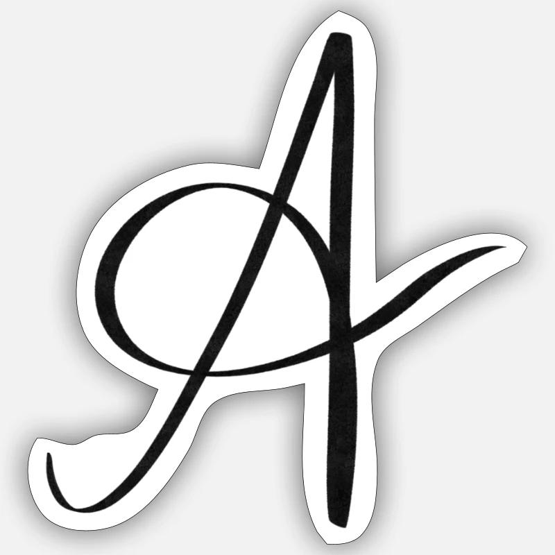 Letter a - Sticker size S (10 x 10 cm) - white matte