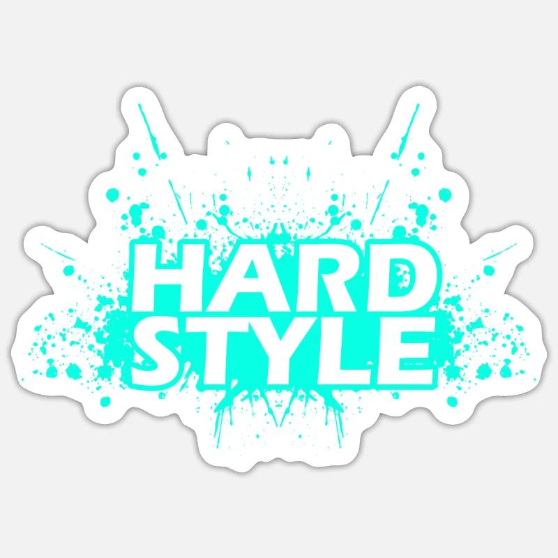 Hardstyle - Sticker taille S (10 x 10 cm) - blanc mat