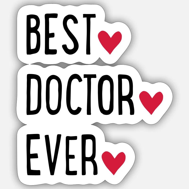 doctor - Sticker size S (10 x 10 cm) - white matte