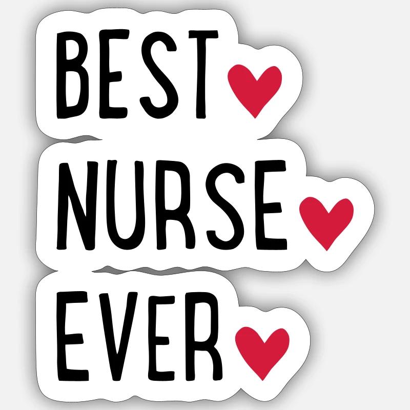 Infirmière Sticker taille S (10 x 10 cm)