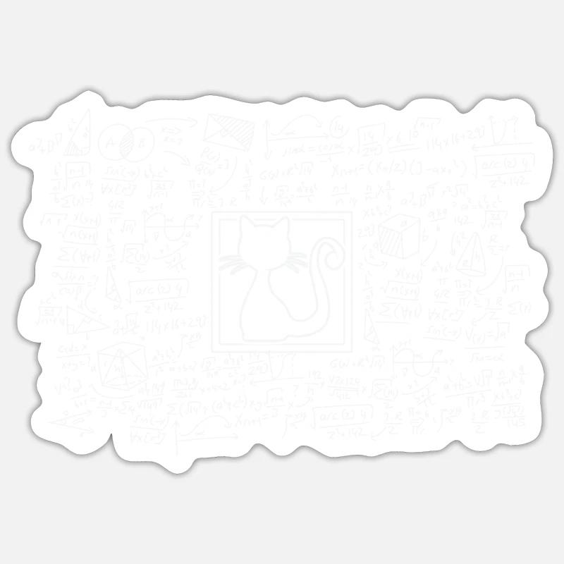 Schrodinger's cat box Funny Science Nerd P - Sticker size S (10 x 10 cm) - white matte