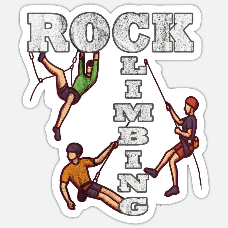 Rock climbing - Sticker Größe S (10 x 10 cm) - Mattweiß