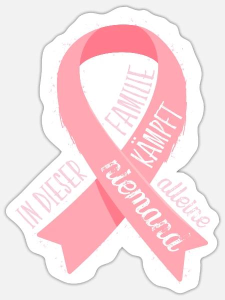 Krebs Krank Unterstützung Hilfe Familie Geschenk - Sticker Größe S (10 x 10 cm) - Mattweiß