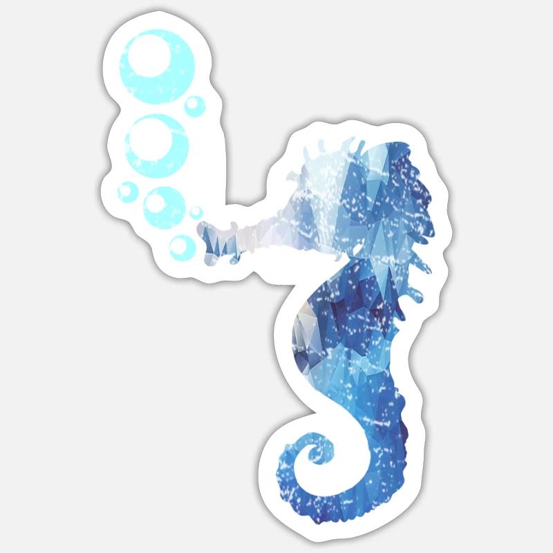 Seepferdchen Meeresbewohner Sticker Größe S (10 x 10 cm)
