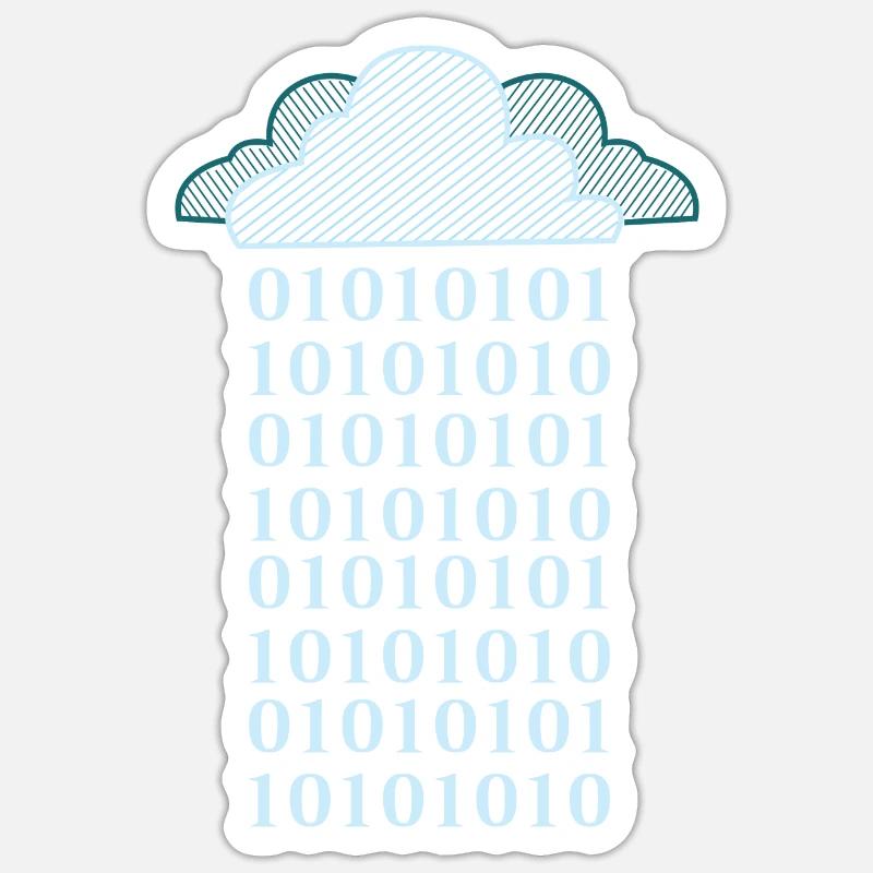 Cloud - Sticker Größe S (10 x 10 cm) - Mattweiß