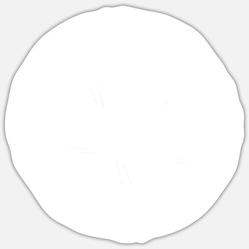 ski - Sticker taille S (10 x 10 cm) - blanc mat