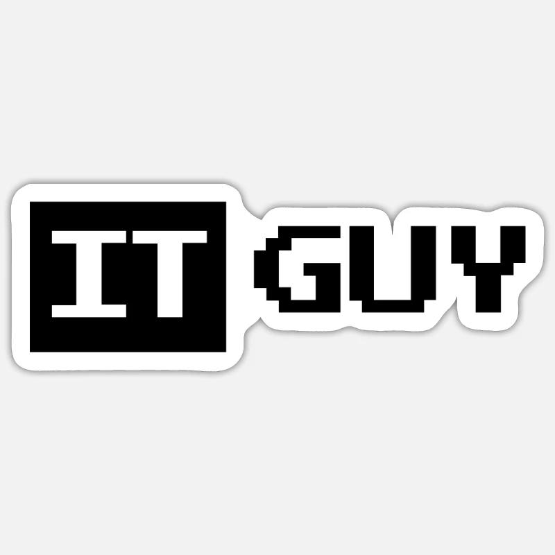 IT Computer IT Support IT Helpdesk - Sticker Größe S (10 x 10 cm) - Mattweiß