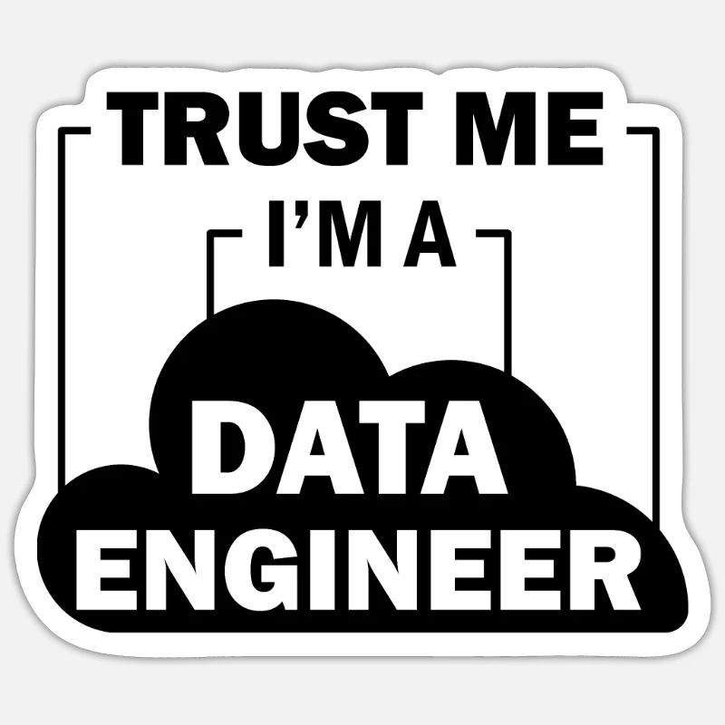 Data Engineer Data Science - Sticker taille S (10 x 10 cm) - blanc mat