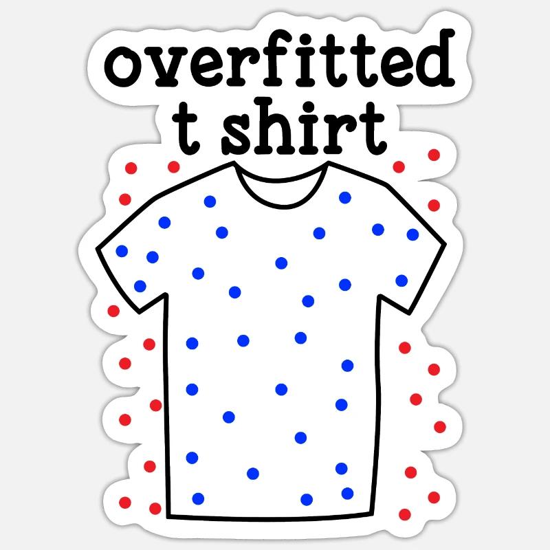 T-shirt ajusté Machine Learning - Sticker taille S (10 x 10 cm) - blanc mat