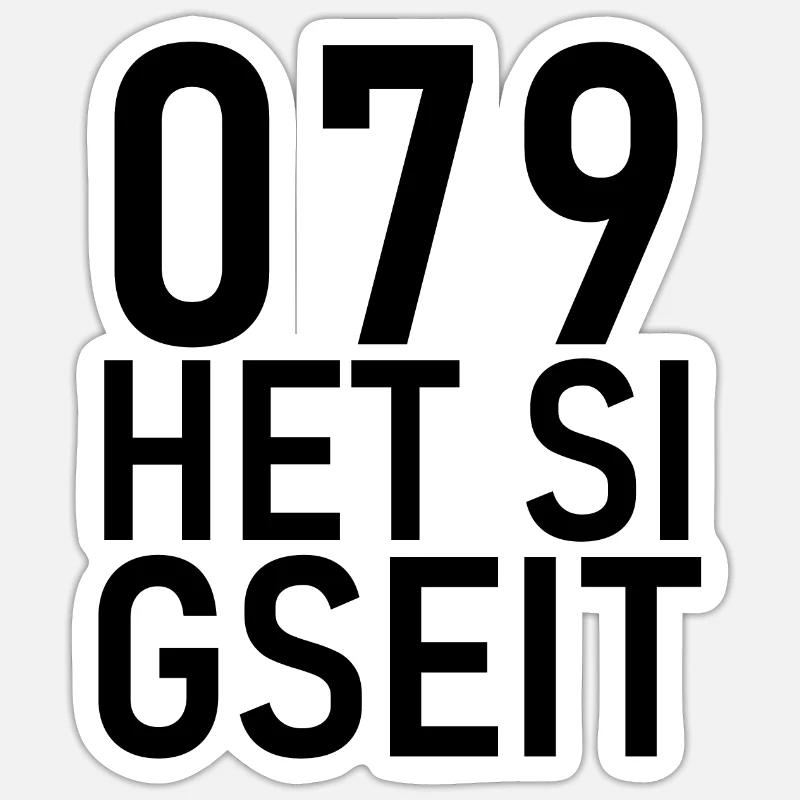 079 het si gseit - Sticker Größe S (10 x 10 cm) - Mattweiß